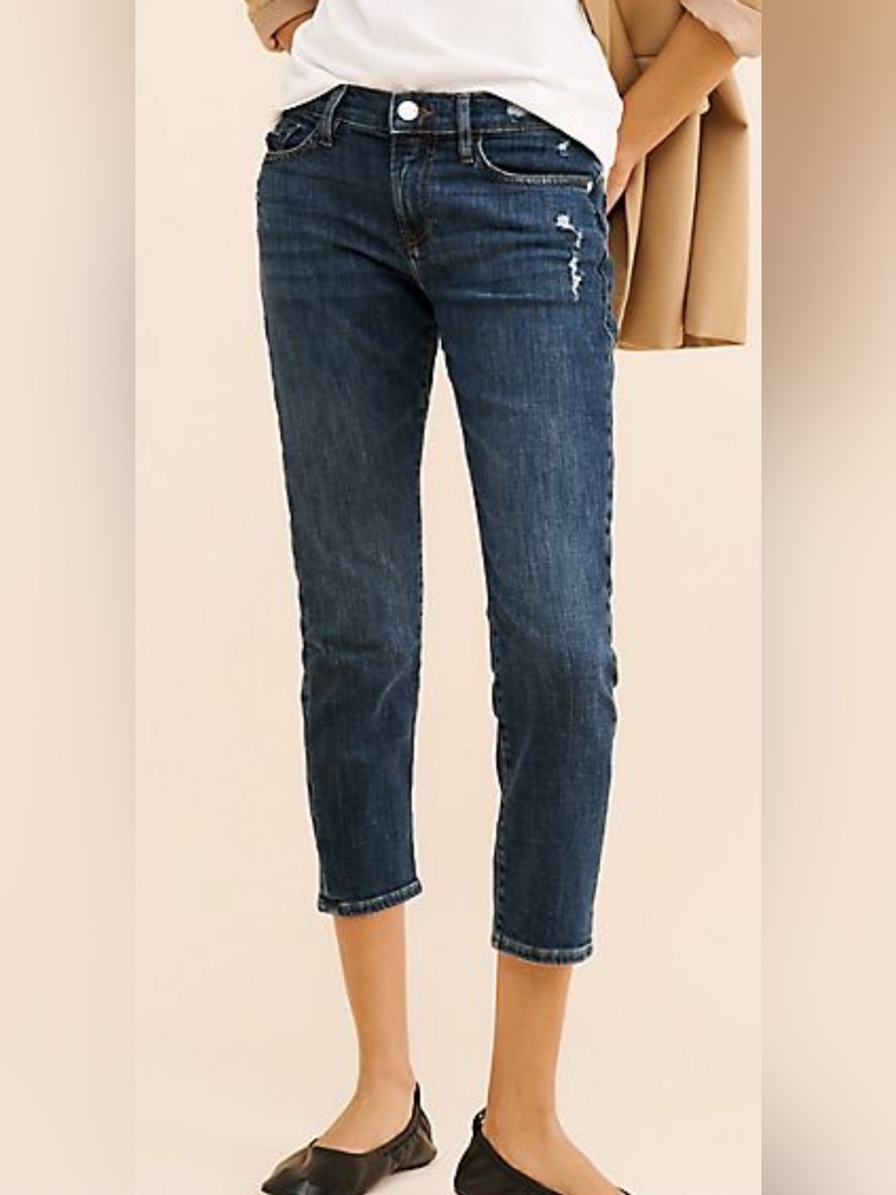 Frame Denim Le Garçon Crop Dark Blue Jeans 26